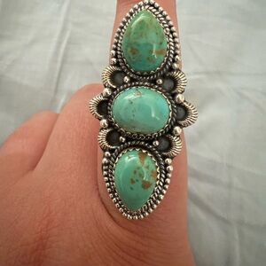 Turquoise Sterling Silver Statement Ring